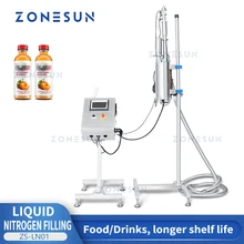 ZONESUN ZS-LN01 Liquid Nitrogen Filling Machine Anti Oxidation Deoxidize Food Products Drinks Bottles Looger shelf life