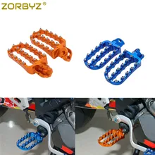 ZORBYZ 2x Motorcycle CNC Aluminum Wide Footrest Pedals Foot Peg For Husqvarna 690 Adventure 790 890 950 990 1050 1290