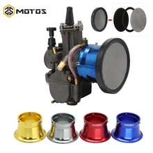 ZS MOTOS Universal 50mm Motorcycle Air Filter Wind Horn Cup Alloy Trumpet With Guaze Mesh For PWK21/24/26/28/30mm PE28/30mm Carb