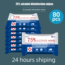 dropship 8 packs/lot Disinfect Wipes Soft alcohol wipe Antiseptic Pads Wet Wipes home Cleaning wholesale