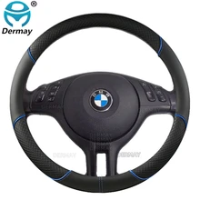 for BMW E46 3 Series M3 328i 330i/Ci PU Leather DERMAY Car Steering Wheel Cover Auto Accessories Fast Shipping