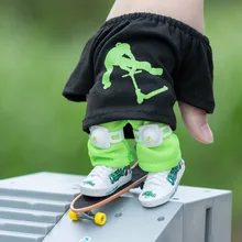 hot Finger SkateBoard Finger Scooter Toy Finger Toy Skateboards With Pants Shoes And Tools Mini Skateboard Finger Toy For Gift