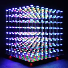 iCubeSmart 8x8x8 3D Led Cube Diy Electronic Kits Teenagers Learning Soldering Project With 3D Editing Software [3D8C]