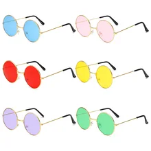 john lennon glasses Retro Round Prince Sunglasses Vintage Circle Male Female Reflective circle Sun Glasses oculos de s