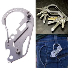 kit gadget EDC camp Multifunctional pocket travel steel carabiner tool utility Key stainless clip organizer holder multi