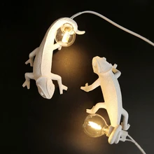 lizard wall lamp Nordic LED Resin Animal chameleon Night light Bedside lamp living room Home decor Lighting luminaire